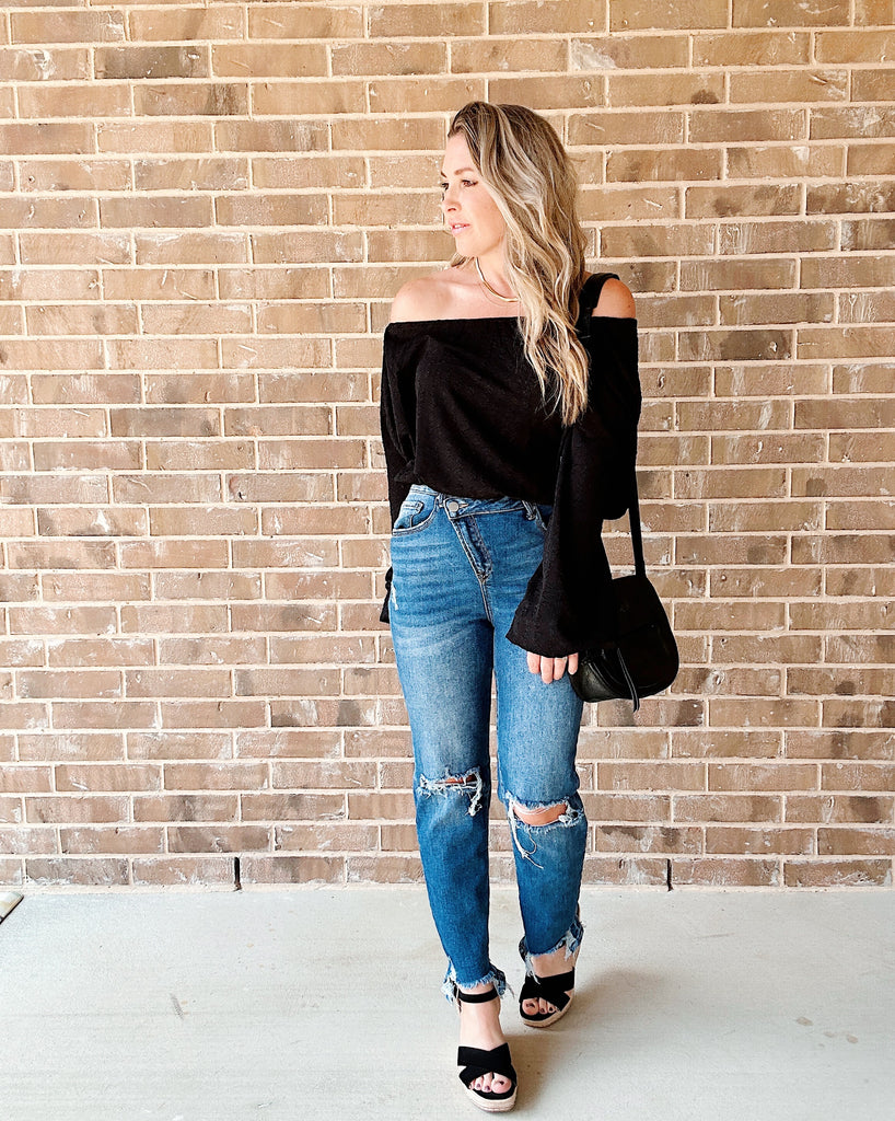Take Back the Night Off the Shoulder Top