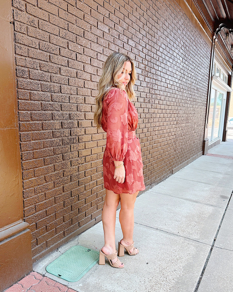 Four women show how floral wrap-dress looks on each of their